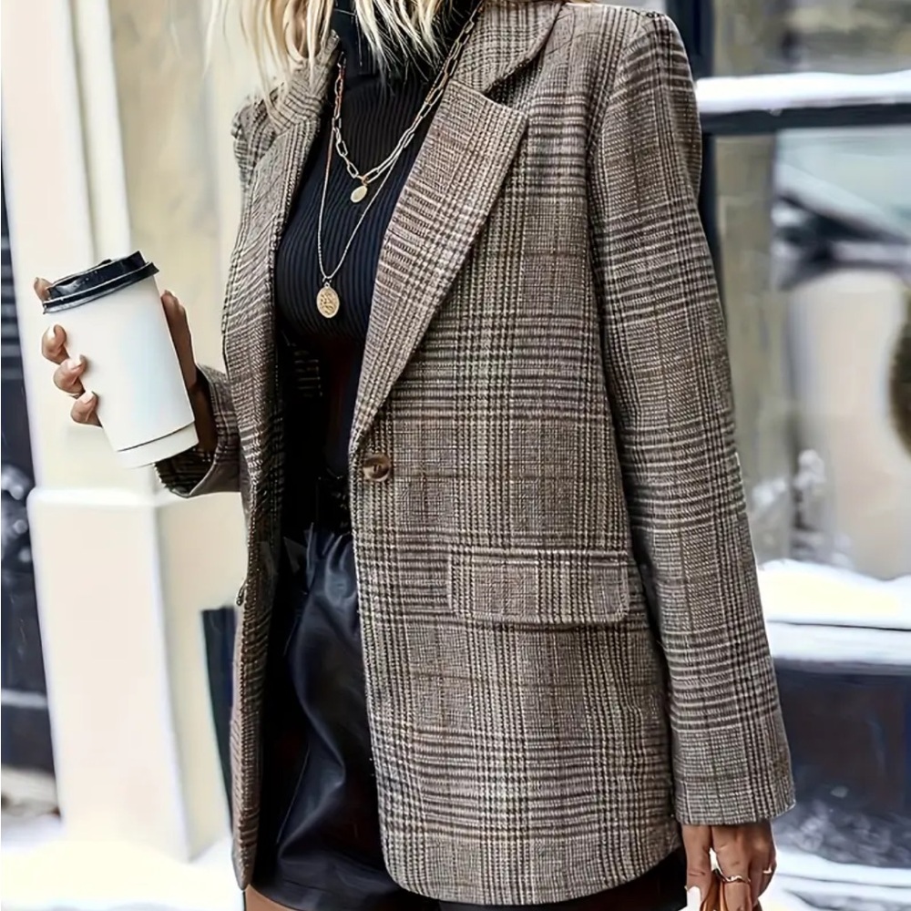 Plaid Women's Blazer